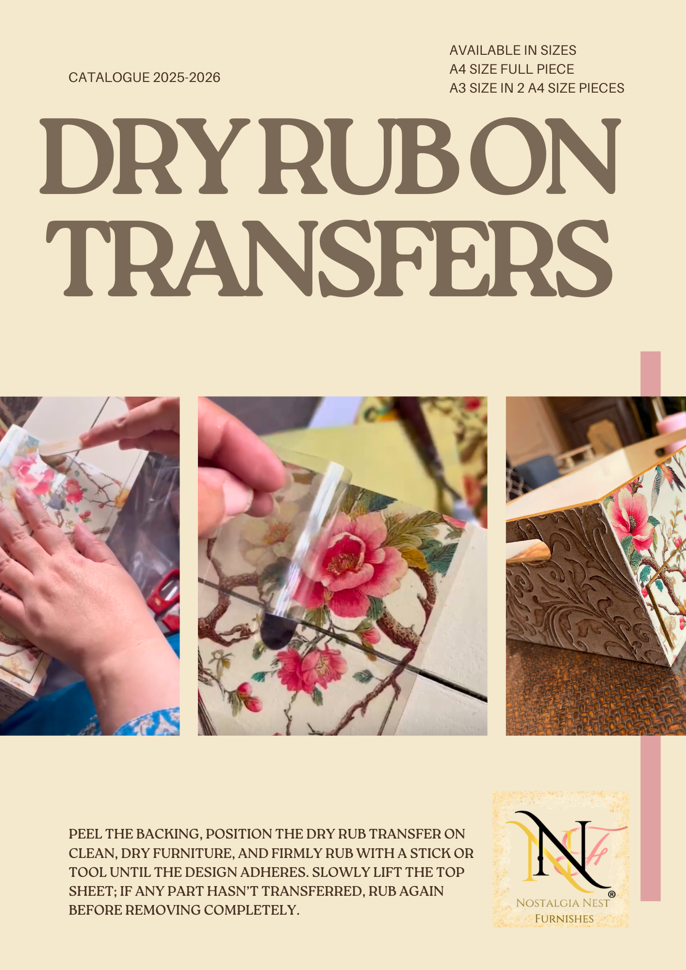 furniture rub on transfers